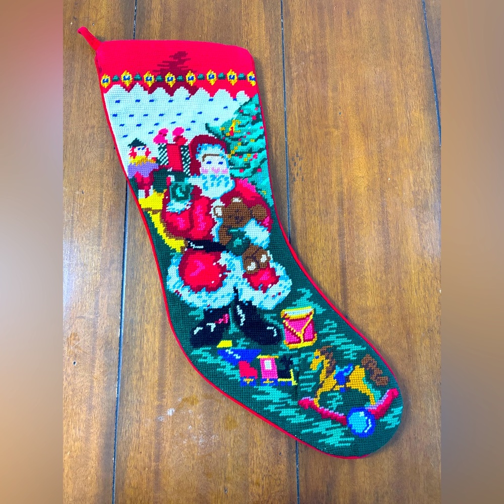 Needlepoint Christmas Stocking